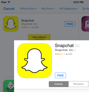 how to work snapchat on ipad mini